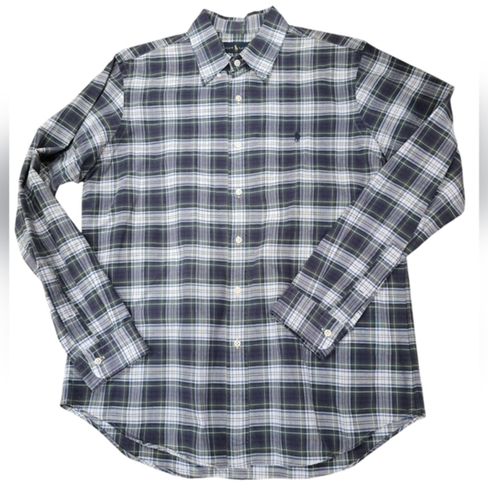 Polo‎ Ralph Lauren L/S Oxford Button Front Shirt Men's Plaid L